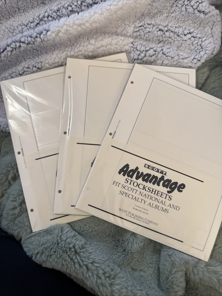 30 Scott Advantage Stock Sheets For National/Specialty Albums (2,3,and 4 Pocket)