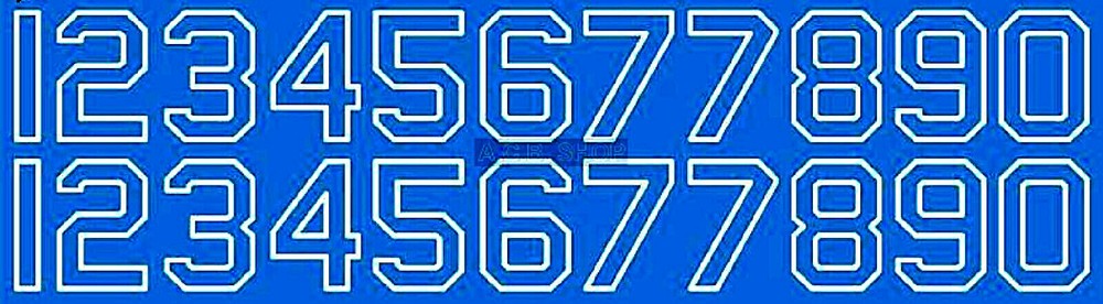 Start Numbers White 23mm 1:18 Decals Decals