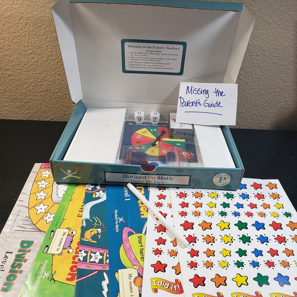 Hooked on Math Boxed Sets Levels 1, 2, 3, 4 & P. MISSING PARENT'S GUIDE