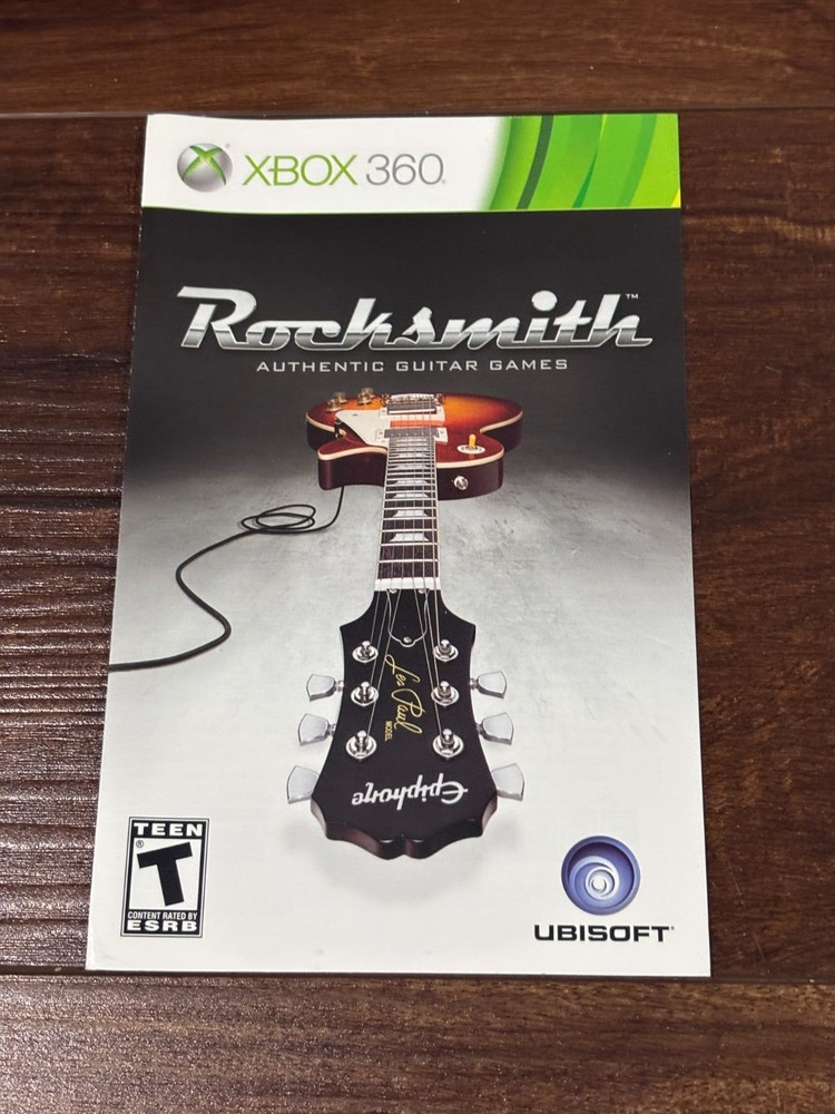 Rocksmith Insert XBOX 360 Instruction Manual Only