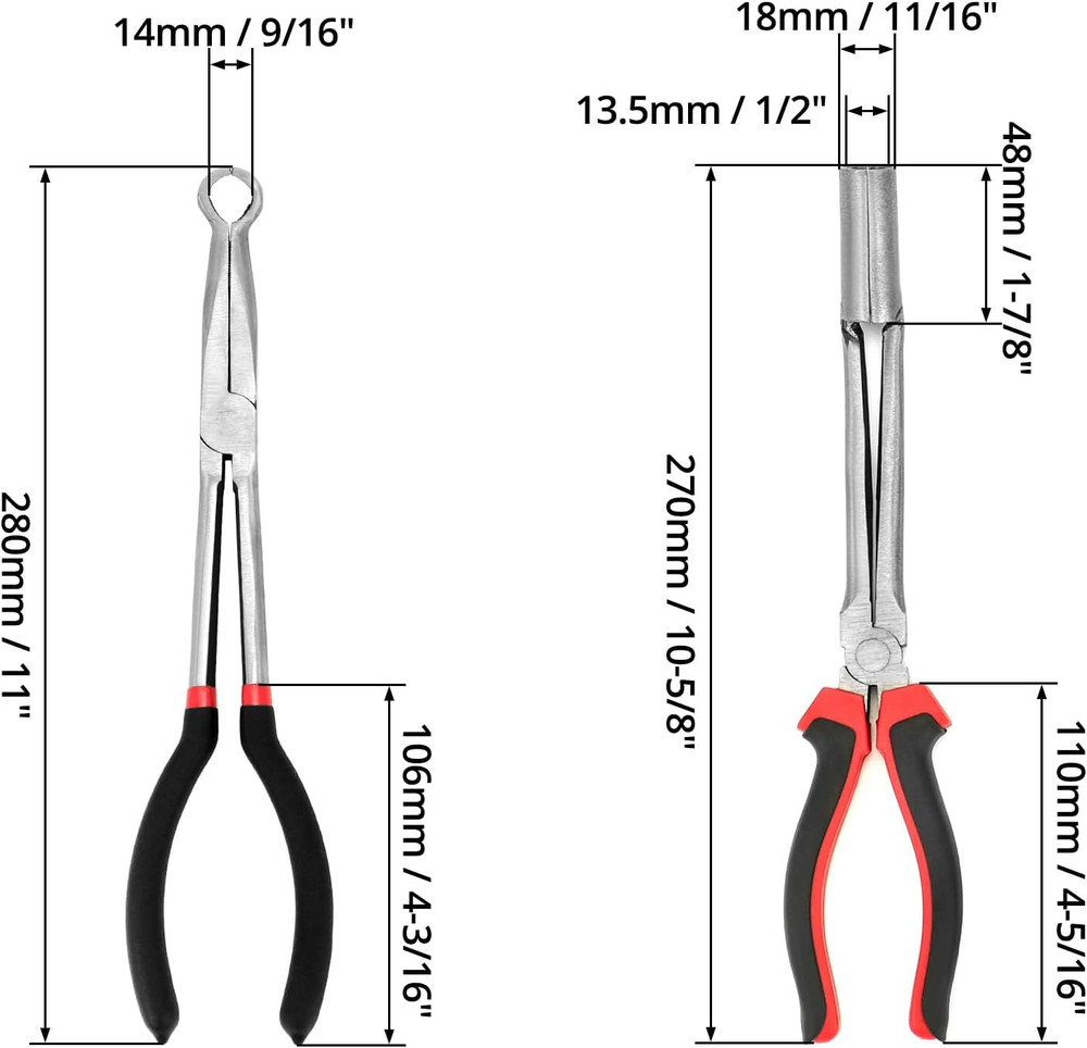 QWORK Car Spark Plug Wire Removal Pliers Tool, Sleeve Type Spark Plug Puller + r
