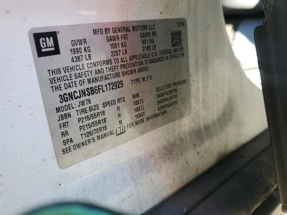 TRAX 2015 Glove Box 4845417
