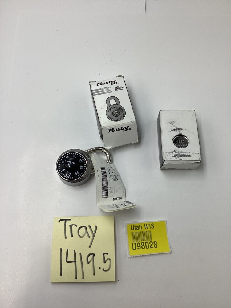 (QTY 2) Master Lock Preset Combination Padlock Black Dial