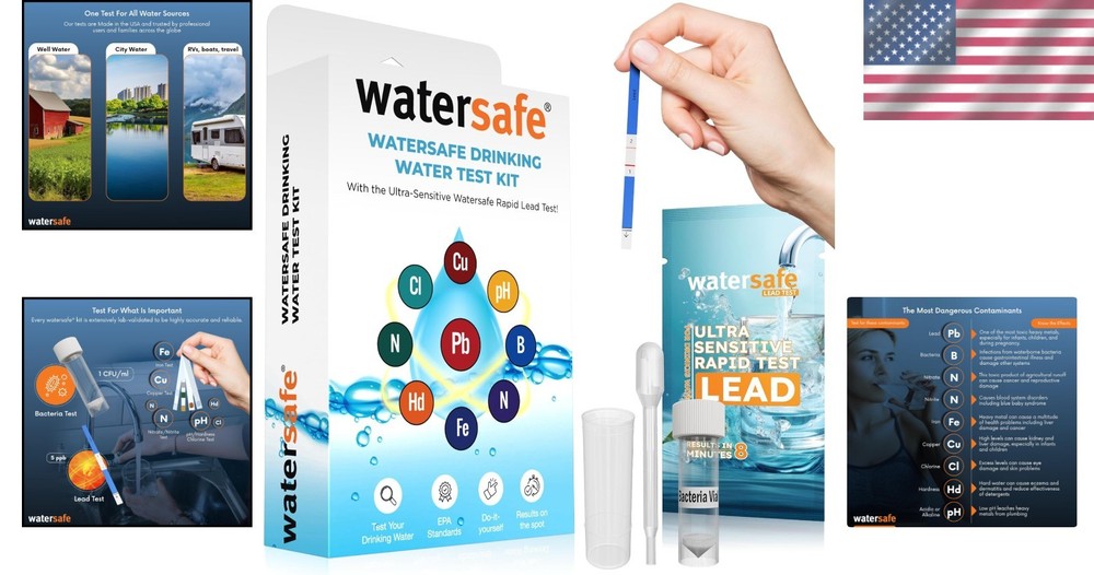 Water Testing Kit - Lead, Bacteria, pH, Nitrates