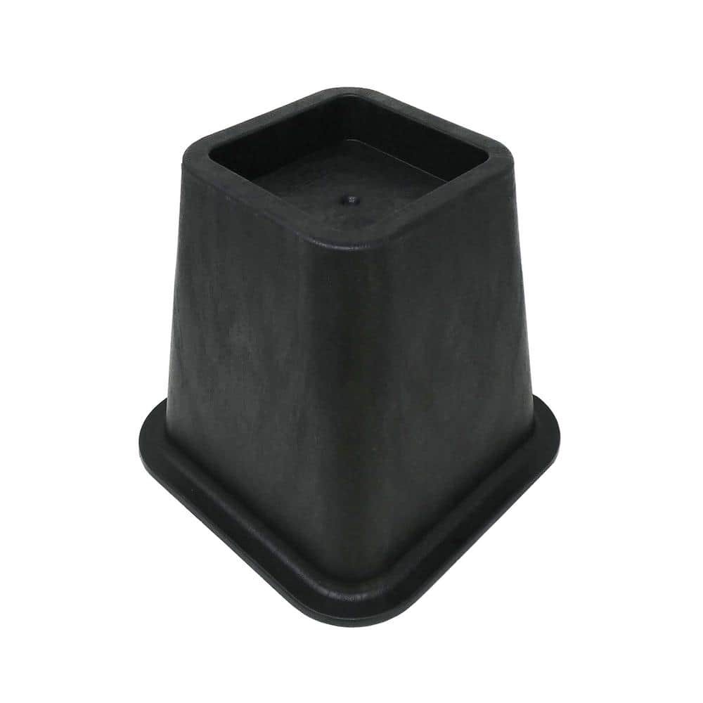 Everbilt 6 in. Black Bed Risers (4-Pack)