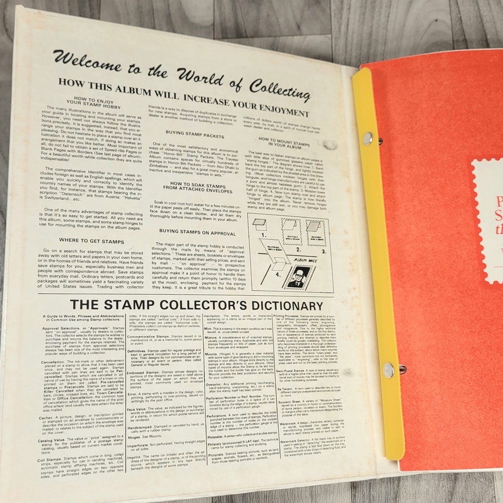 H. E. Harris Traveler World-Wide Stamp Album Binder 1983 Unused