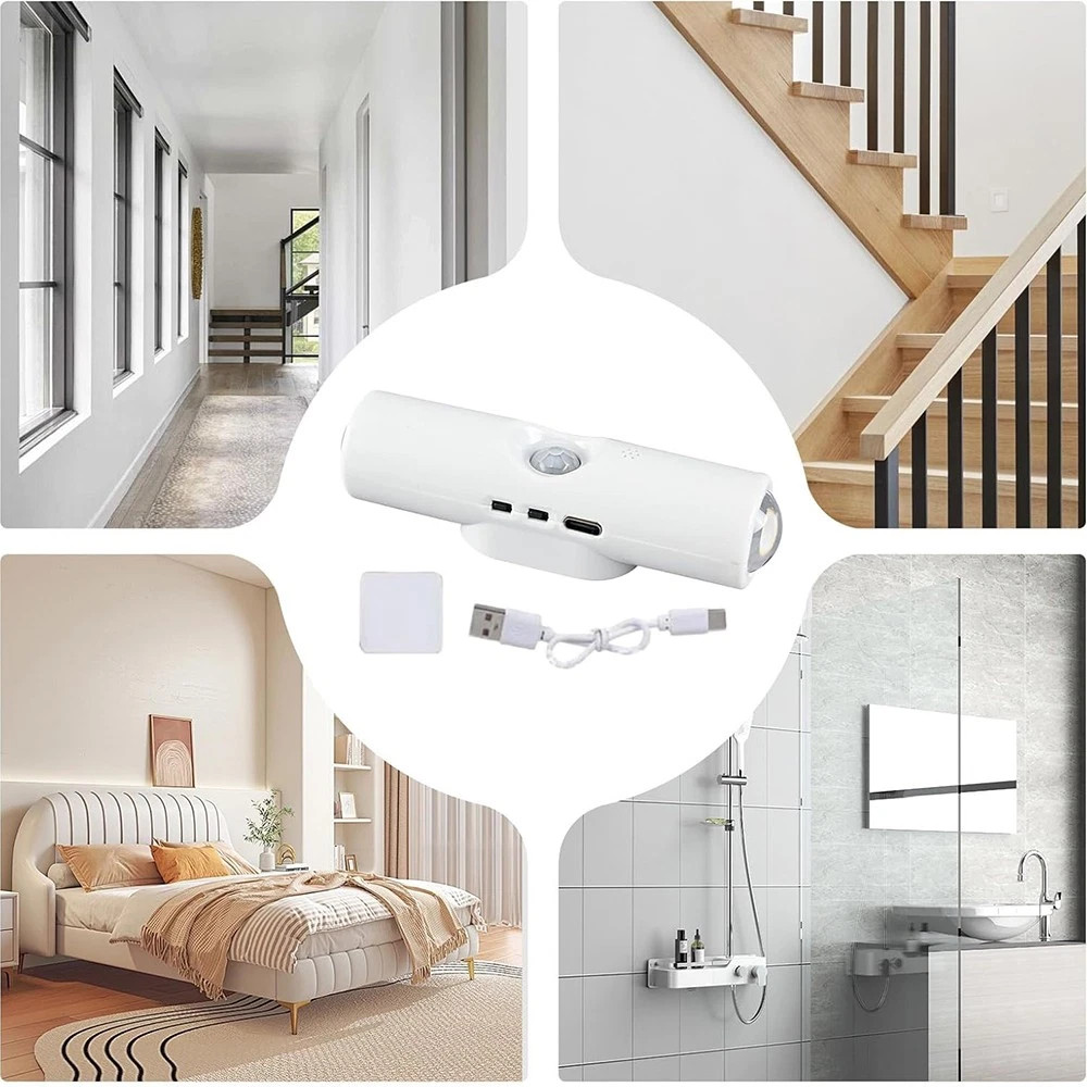 2x Rechargeable Smart LED Motion Sensor Ambient Light, Motion Sensor Night Light