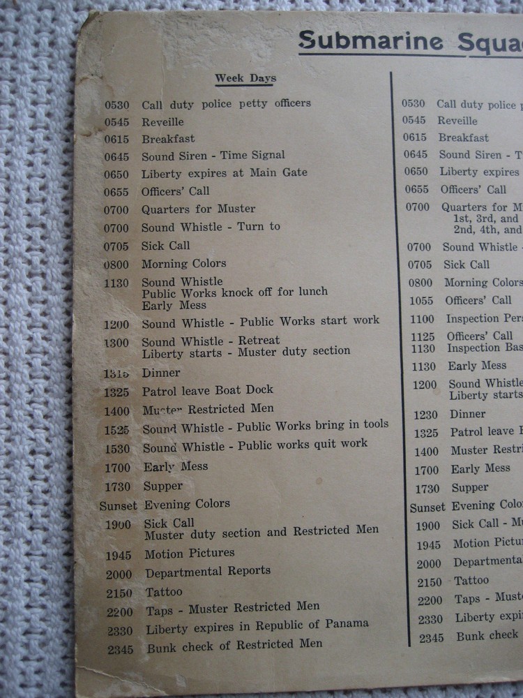 1935 SHIP SUBMARINE SQUADRON THREE ROUTINE COMMANDER CAPTAIN GUY DAVIS US NAVY