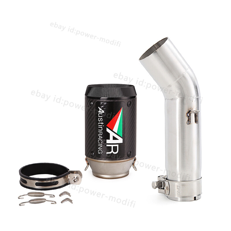 For Suzuki GSXR750 GSXR600 2011-2025 Exhaust System Mid Pipe 51mm Carbon Muffler
