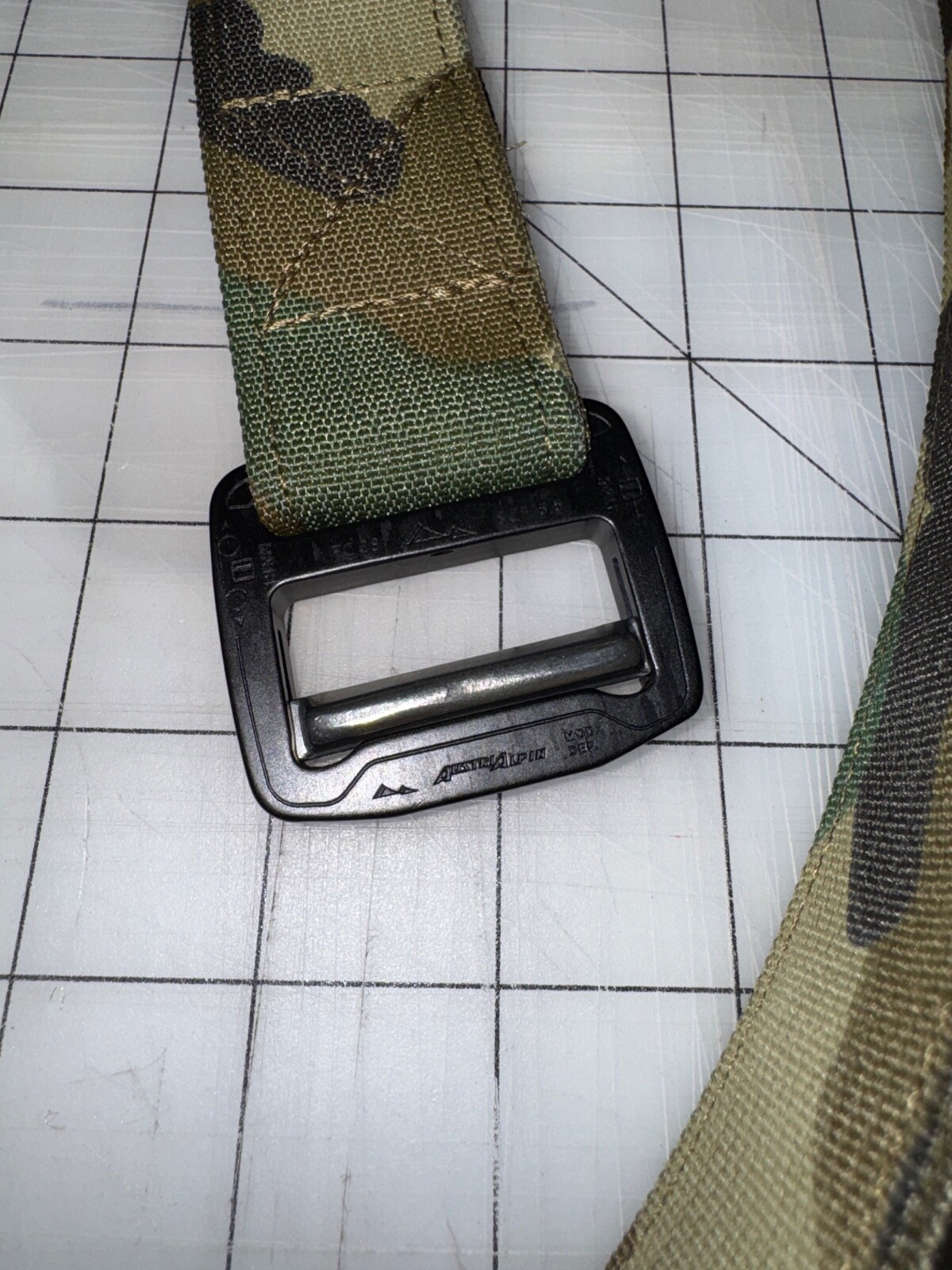 Tactical Nylon 1.5” wide belt m81 woodland camo, size Large - Extra Large