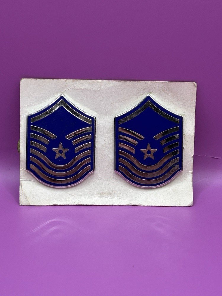 US Air Force First Master Sergeant Insignia Pins (Pair)