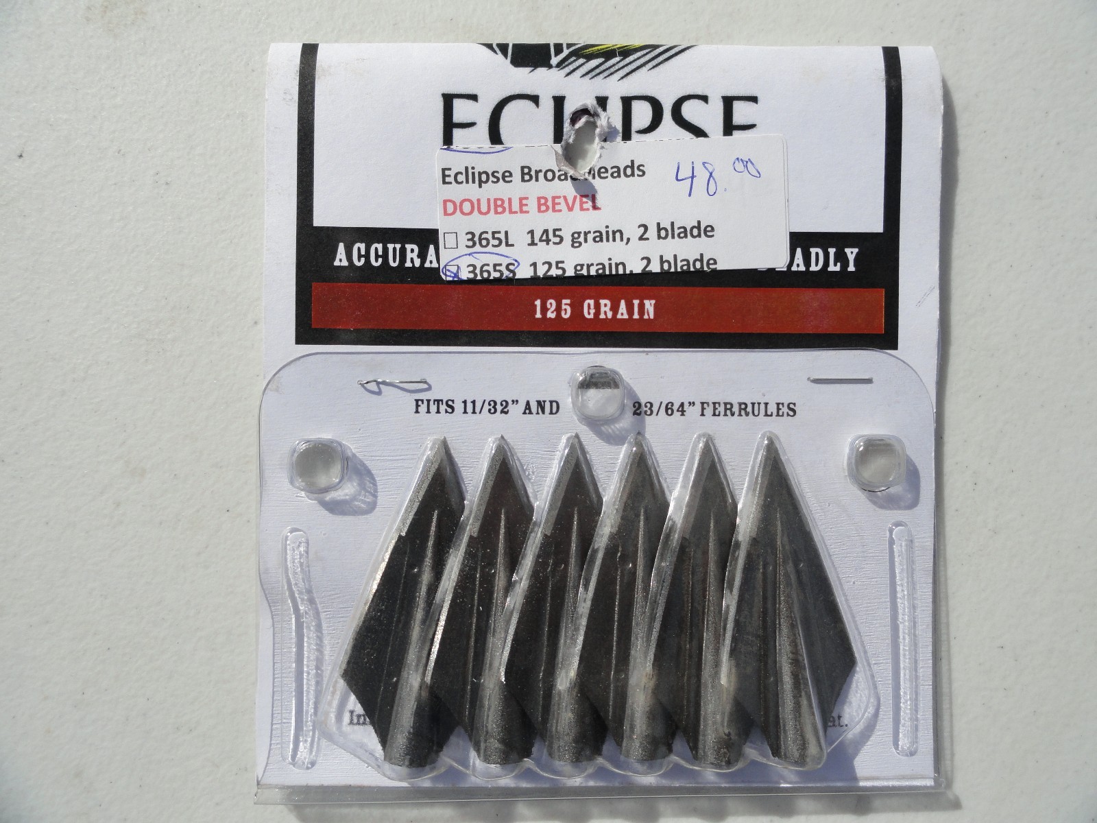 Eclipse 2 Blade Glue On Broadheads