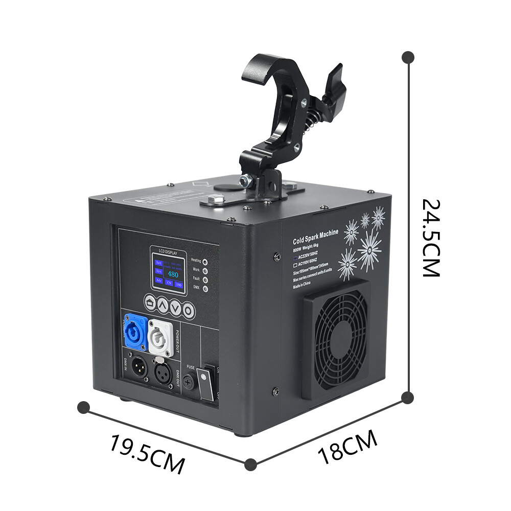 2Pack 800W Waterfall Cold Spark Machine Hanging Stage Effect Wedding Party