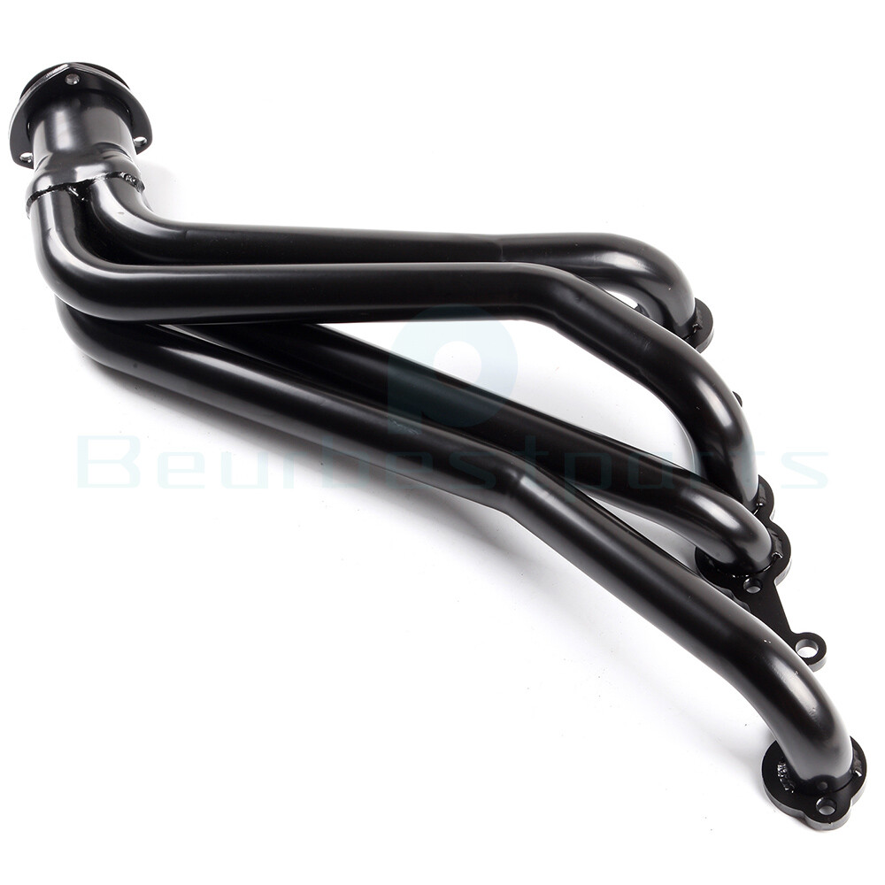 For GMT C/K 5.0L 5.7L SBC 84-91 Long Tube Exhaust Header Manifold Black Painted