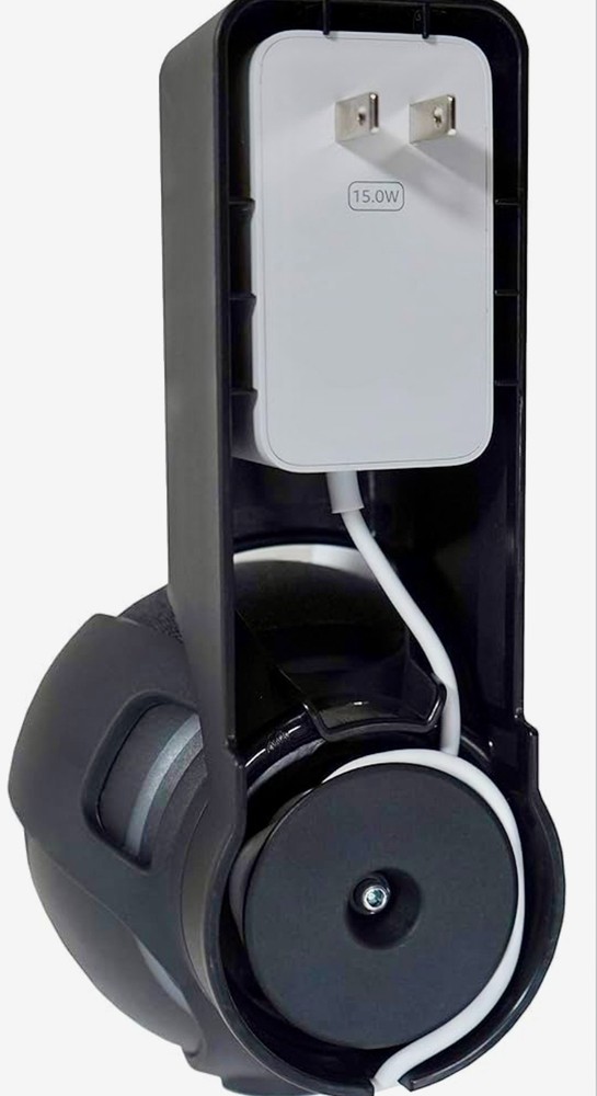 ECHOGEAR Amazon Echo Dot (4th Gen) Outlet Hanger Black / White