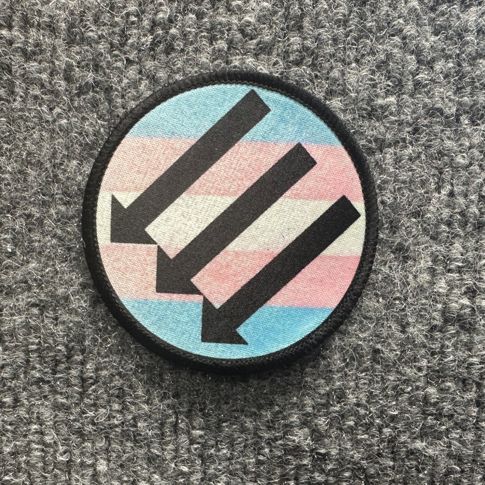 Iron Front Anarchist 3 Arrows Transgender Pride Morale Patch Hook & Loop