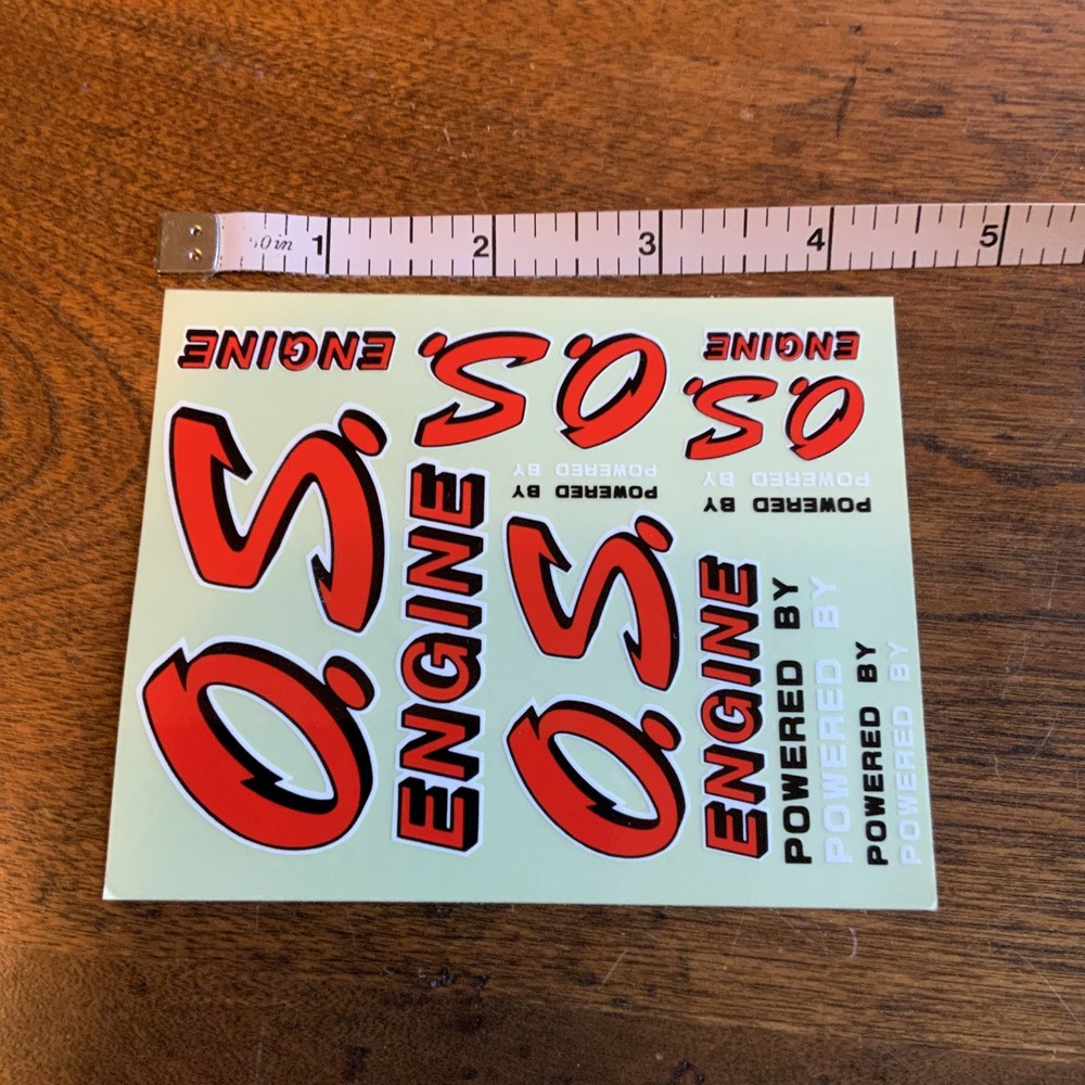 Vintage O.S. ENGINES Decal Sheets & Engine mount Template