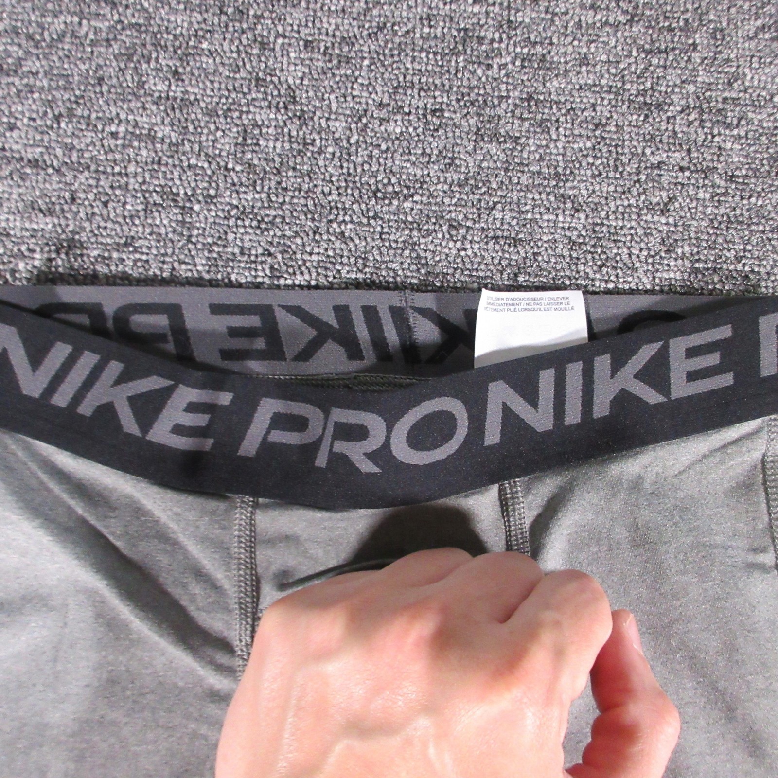 Nike Pro Dri-FIT Compression Pants Small Gray Logo Men’s Tight Athletic Tights