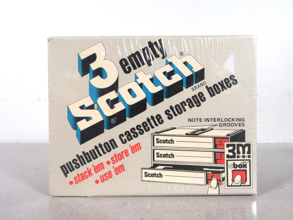 Scotch Brand - 6 Empty Cbox System Cassette Storage Boxes