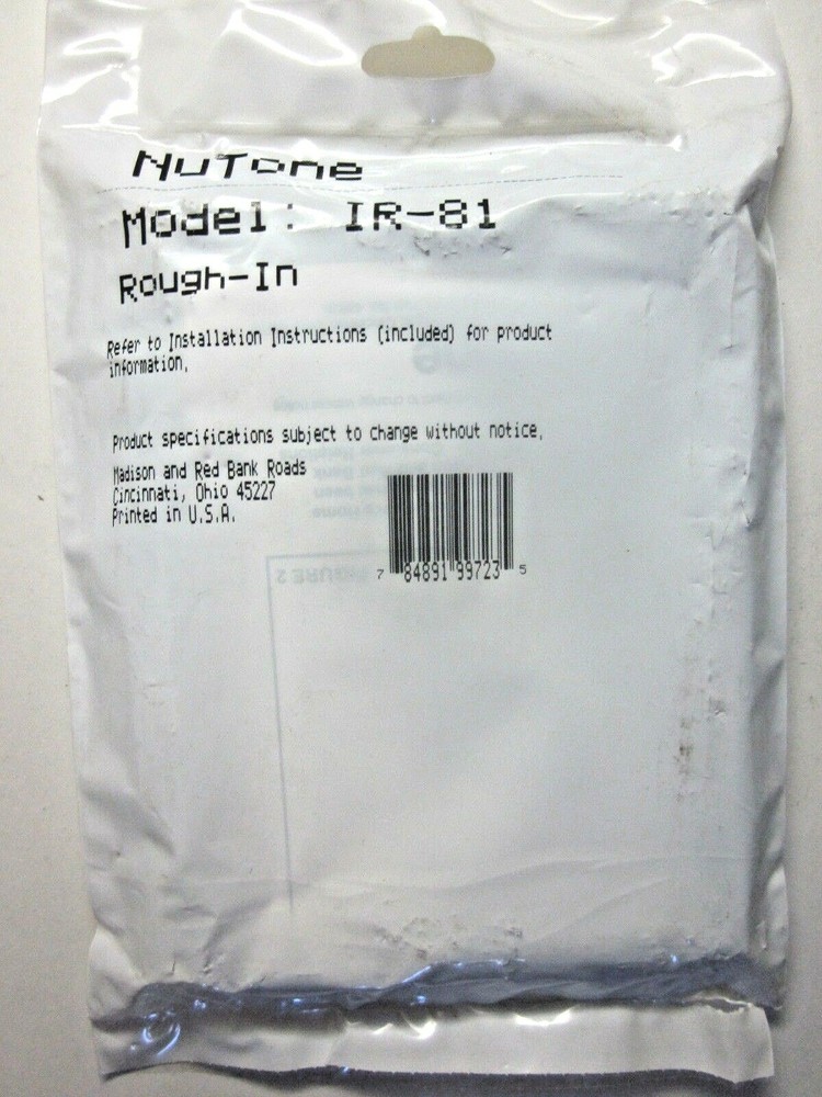 NuTone Rough-In IR-81 Intercom Remote Control Frame For IC201, 301, 401 Controls