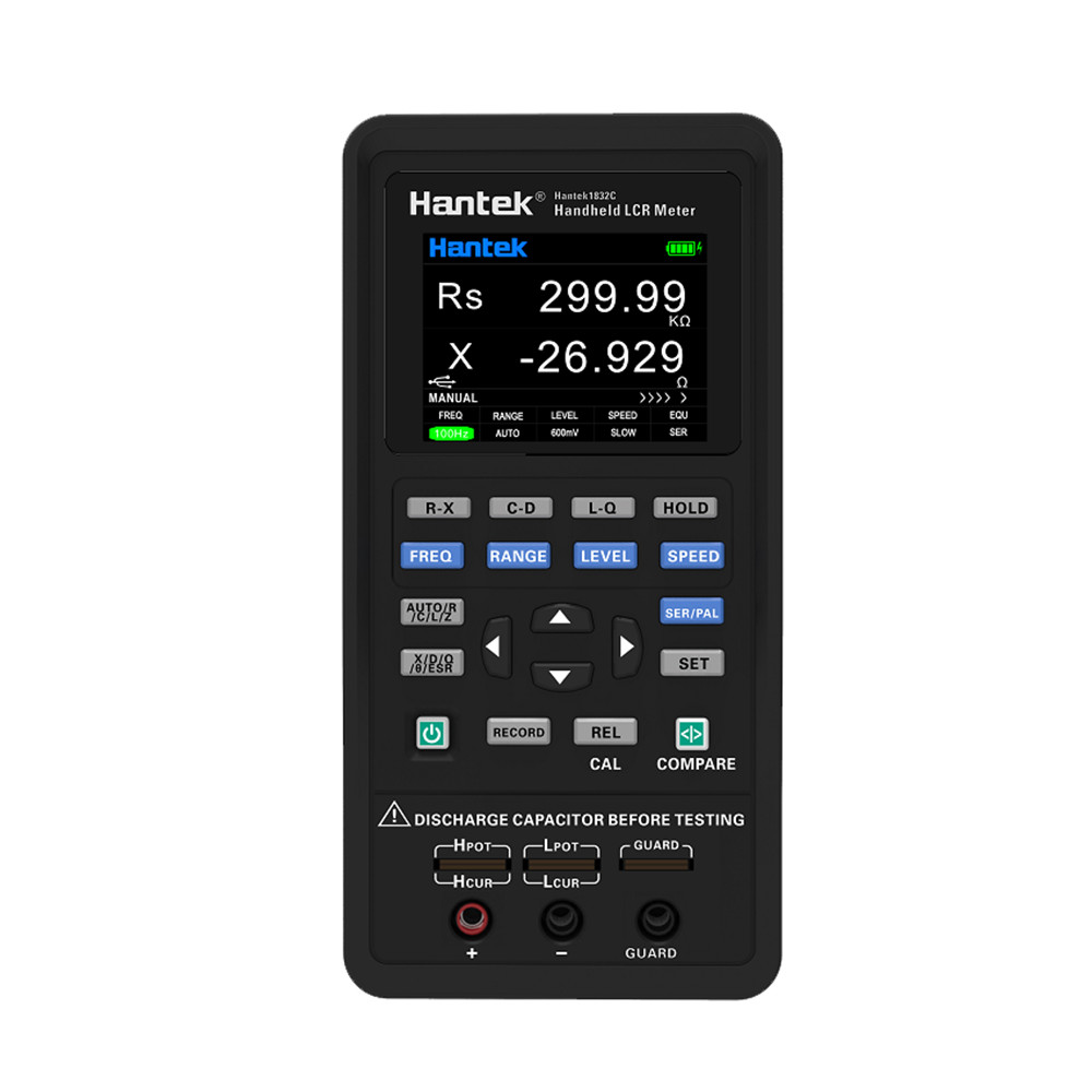 Handeld LCR Meter Measuring Instrument 40kHz 0.6Vrms Data Record Analysis