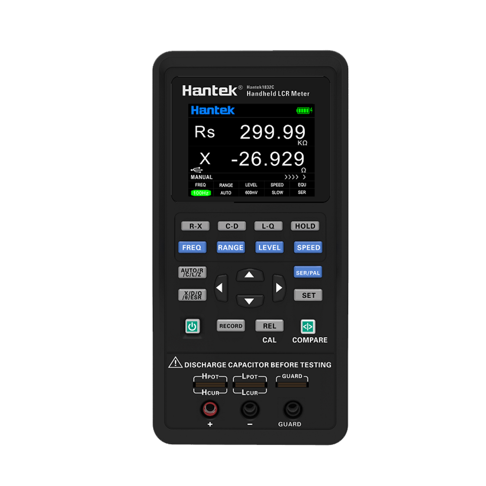 Handeld LCR Meter Measuring Instrument 40kHz 0.6Vrms Data Record Analysis