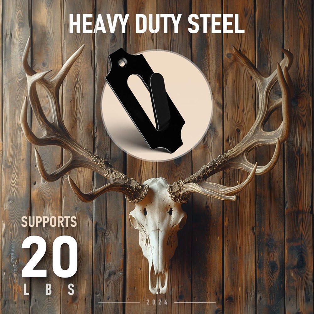 Mount Skull Hanger, for Hanging Deer Mule Black 3 PCS