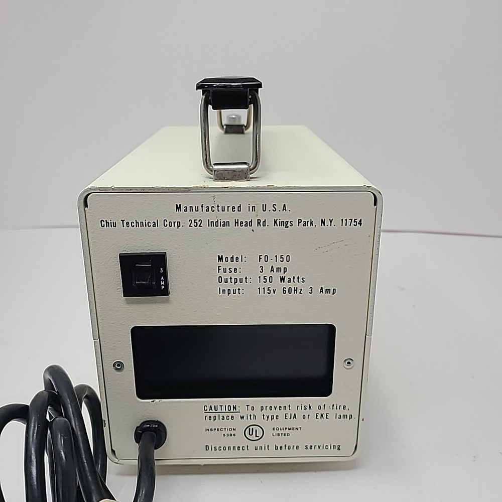 Chiu Technical Lumina FO-150 150W Fiber Optic Light Source - BASE ONLY