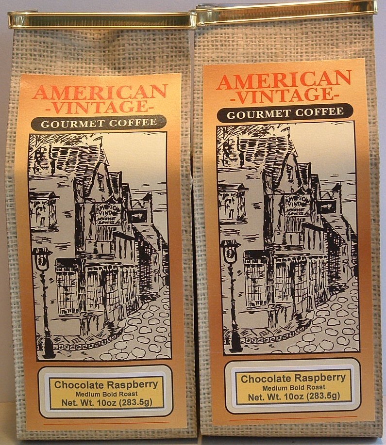 Chocolate Raspberry 2/10oz ground Dessert Coffee Fresh Roasted Medium Bold