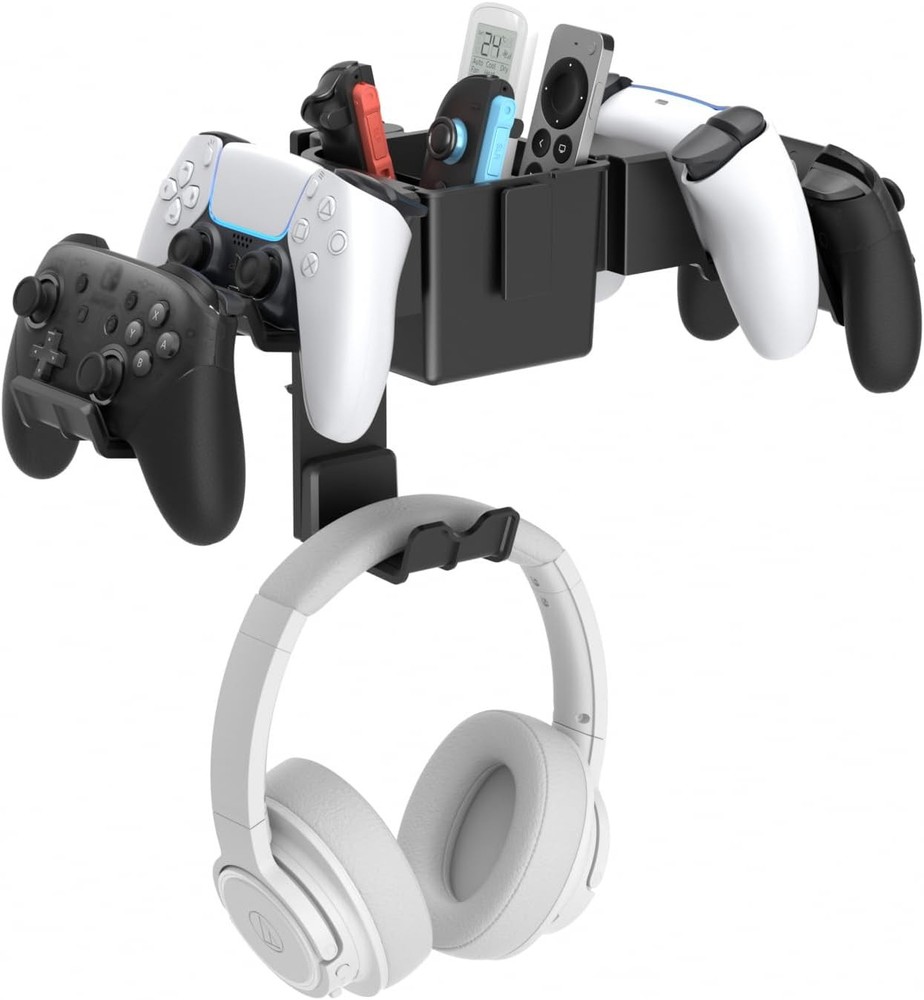 KDD Controller Wall Mount & Headset Holder, Universal Gaming Organizer Stand wit