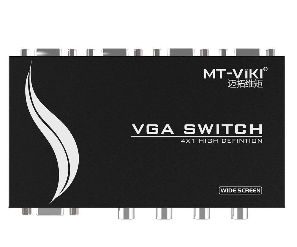 MT-VIKI 4 Port VGA Switch Video Selector Switcher Box (4 Input 1 Output)