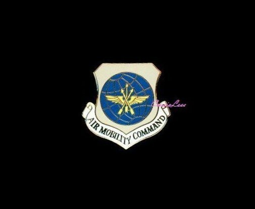 USAF Air Mobility Command Shield  + a custom promo pin