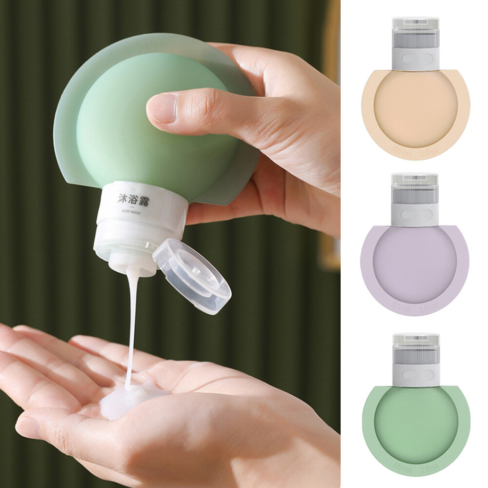 Soft Silicone Travel Bottles Set Refillable Portable Lotion Shampoo Container  ∂