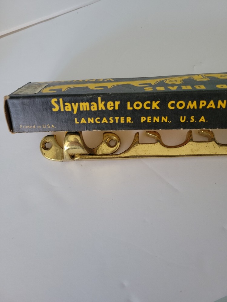 Vintage Slaymaker Ventilock No 37 Window Latch Lock Solid Brass