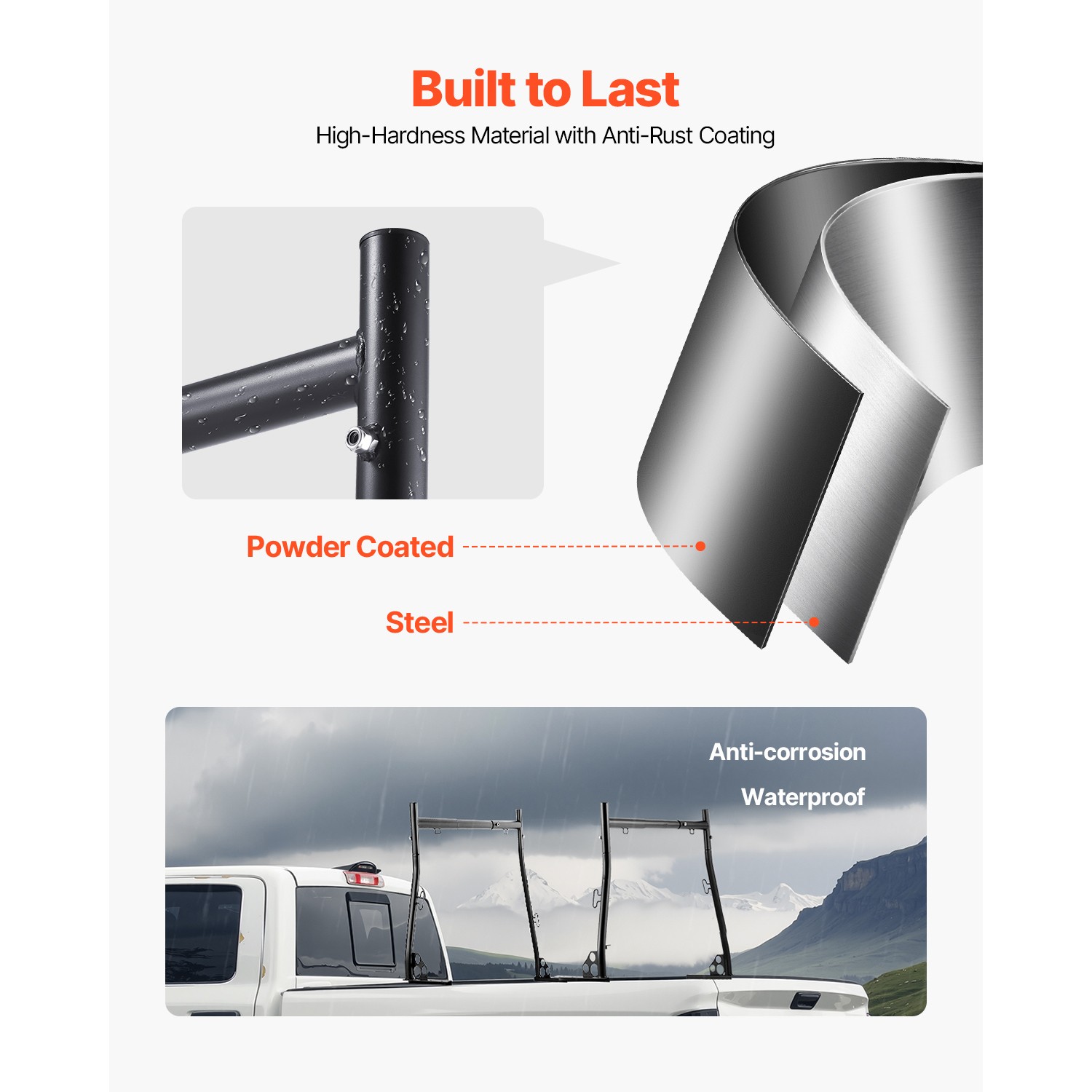 Adjustable Pickup Truck Ladder Rack Universal Rack for Kayak Lumber 800lbs