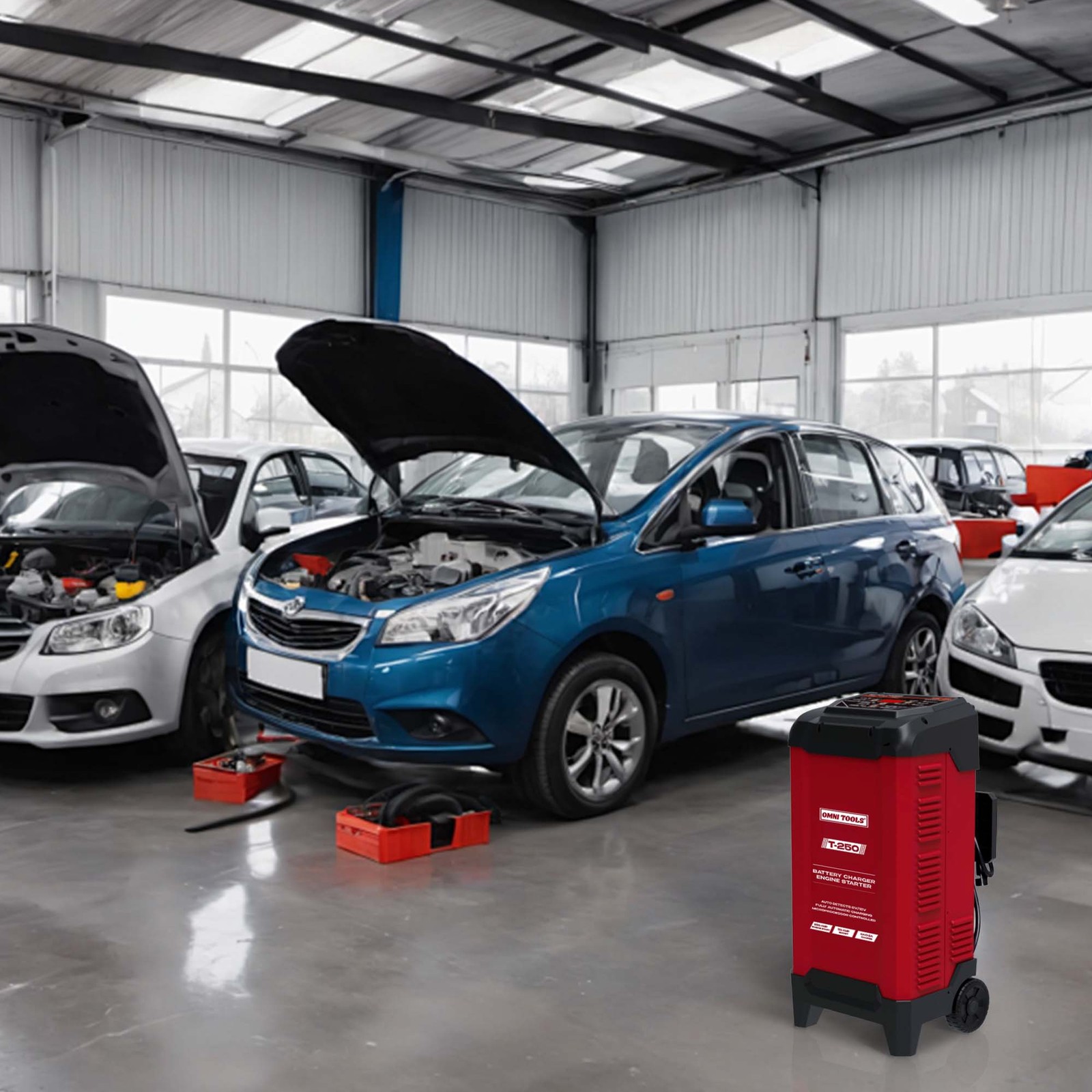 T-250 Battery Charger & Engine Starter – 250A Start, 50A Boost, 6V/12V