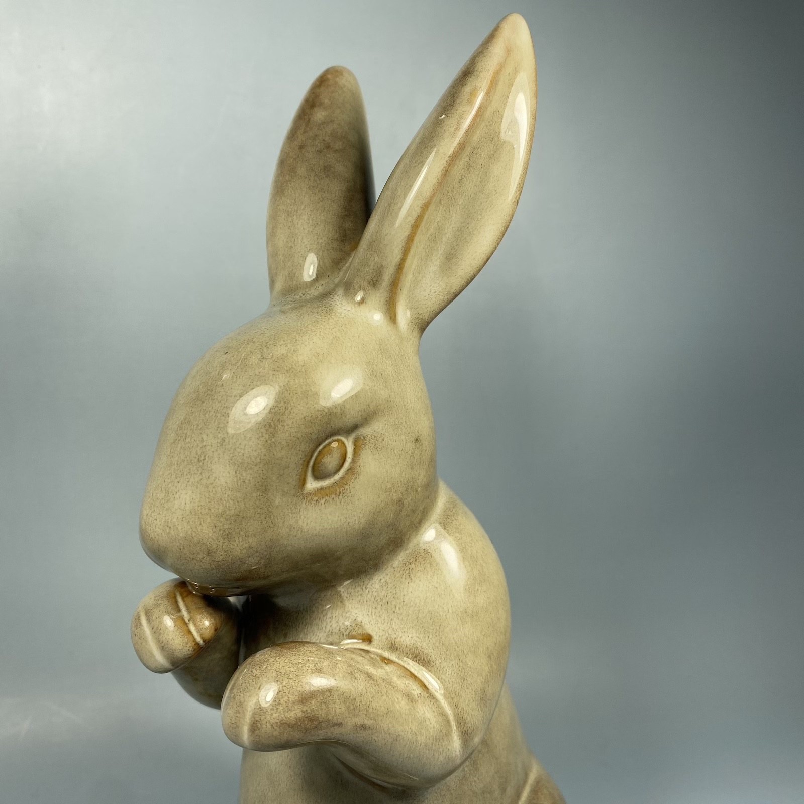 Ceramic Glazed Bunny Rabbit Figurine (#2) Easter or Spring Decor ~ 9 in.