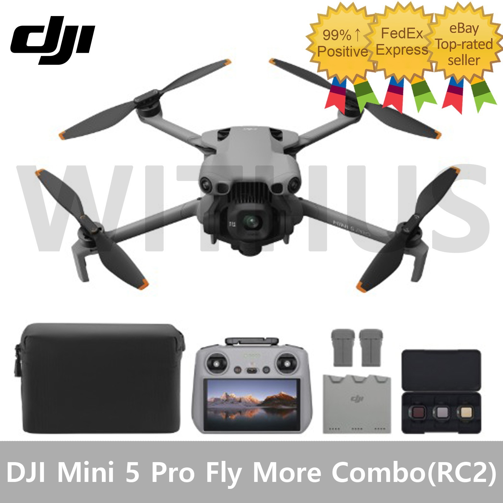 DJI Mini 5 Pro Fly More Combo (DJI RC 2) Camera Drone (3 Batteries)=