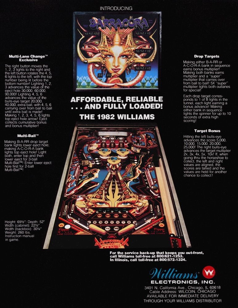 1981 Williams Barracora Pinball Machine Rubber Ring Kit