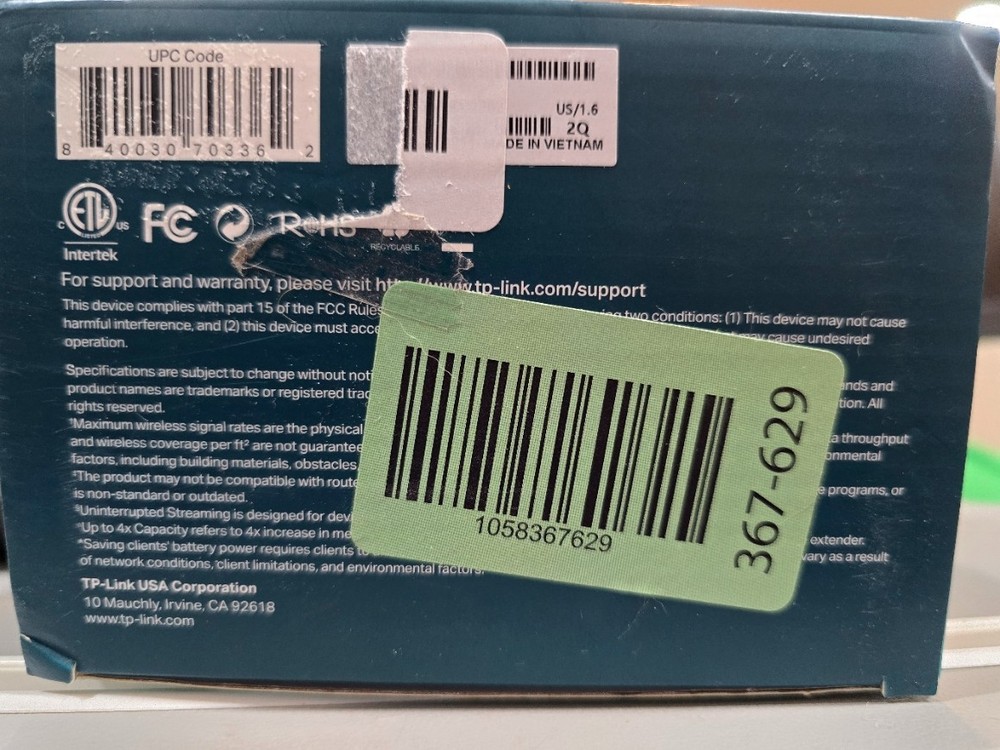 TP-Link RE715X AX3000 Mesh WiFi6 Wireless Extender - White