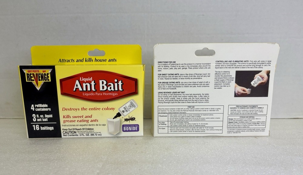 Revenge Liquid Ant Bait with Refillable Stations - 2pack