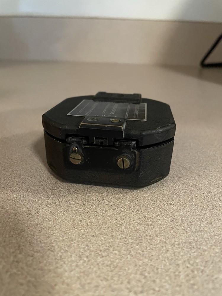 Vintage Compass With Hard Leather Case