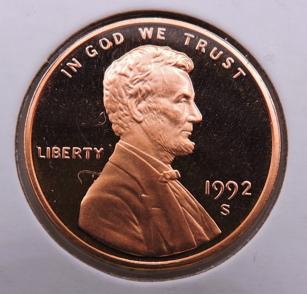 1992 S Proof Lincoln Memorial Cent