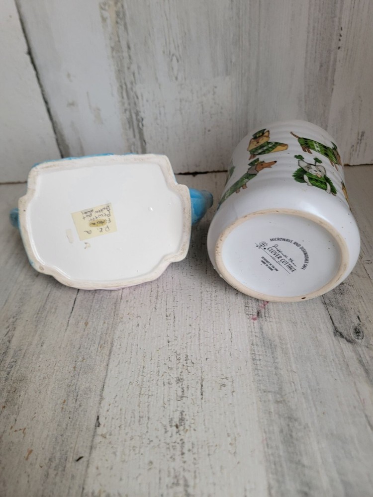Easter teapot AS IS St Patrick's Day mug spring decor home kitchen set
