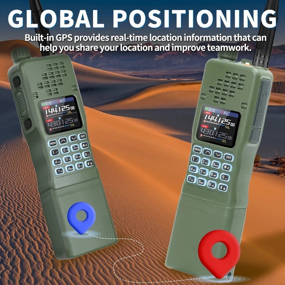 AR-152 PRO GPS Bluetooth Programming Multi Band Tri-power Tactial Walkie Talkie