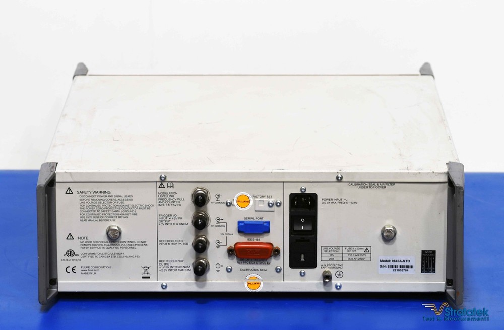Fluke 9640A RF Reference Source 1mHz to 4GHz RF Calibrator