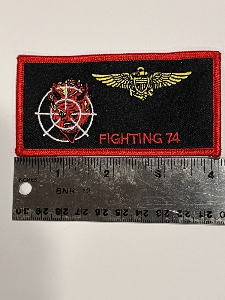 4" NAVY VF-74 PILOT NAME TAG EMBROIDERED PATCH