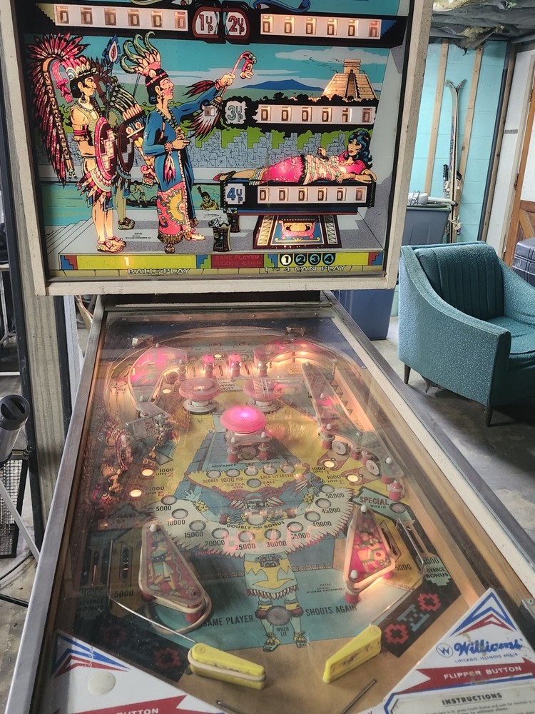 Williams Aztec Pinball Machine 1976