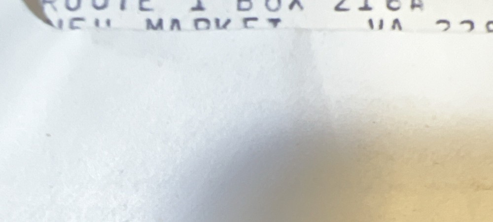 Unity Buying Service 1970’s letter sent to New Market VA