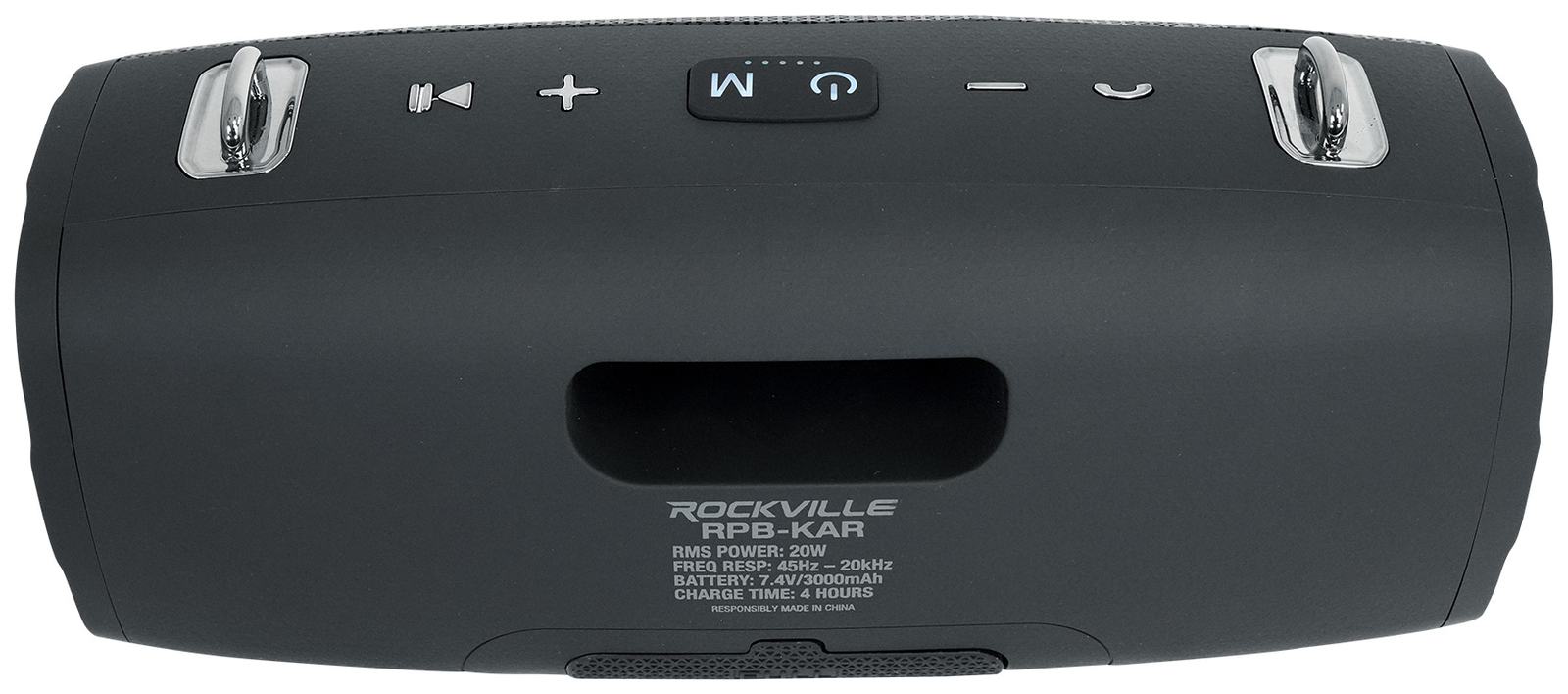 Rockville RPB-KAR Portable Bluetooth Speaker + Karaoke Microphone + Party LED's